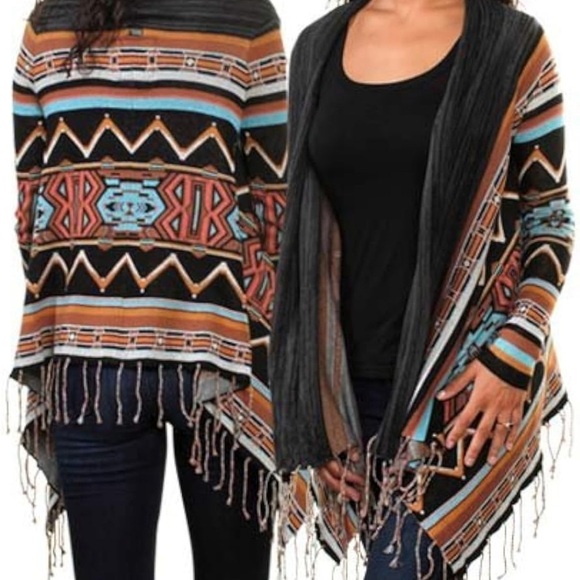 Billabong Aztec Women’s Cardigan Sweater. - Picture 2 of 6